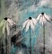 Three Fleurs Blanches by Annie Rodrigue Shower Curtain 71&#x22; x 74&#x22;